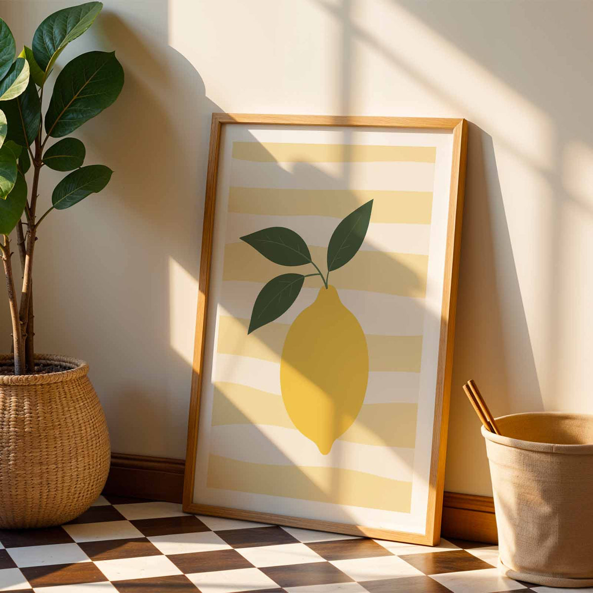 Affiche Citron – Illustration fruitée & colorée