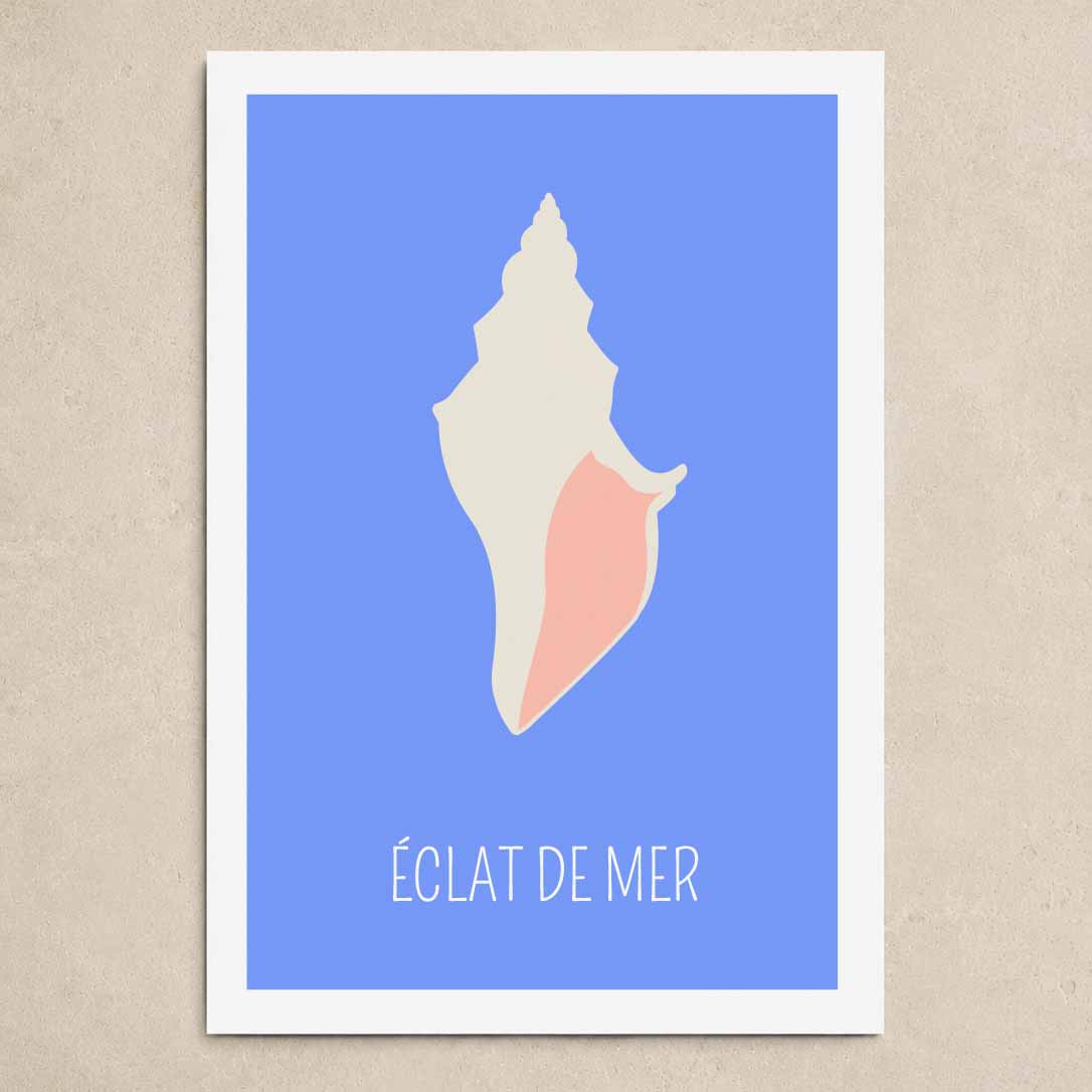 Affiche Éclat de Mer – Coquillage pastel
