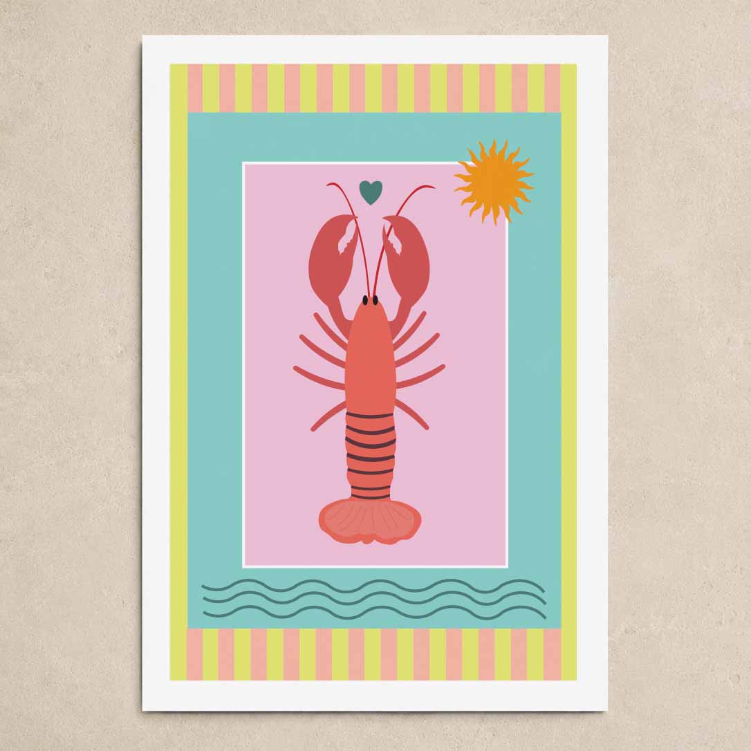 Affiche Homard coloré