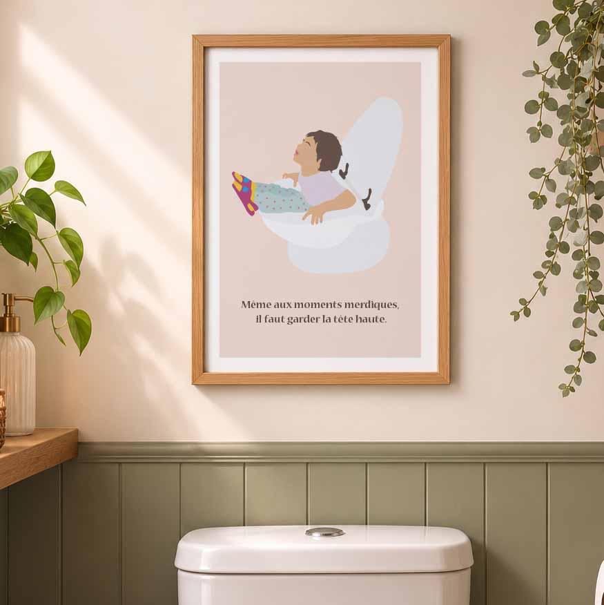 Affiche Moments Merdiques – Illustration drôle