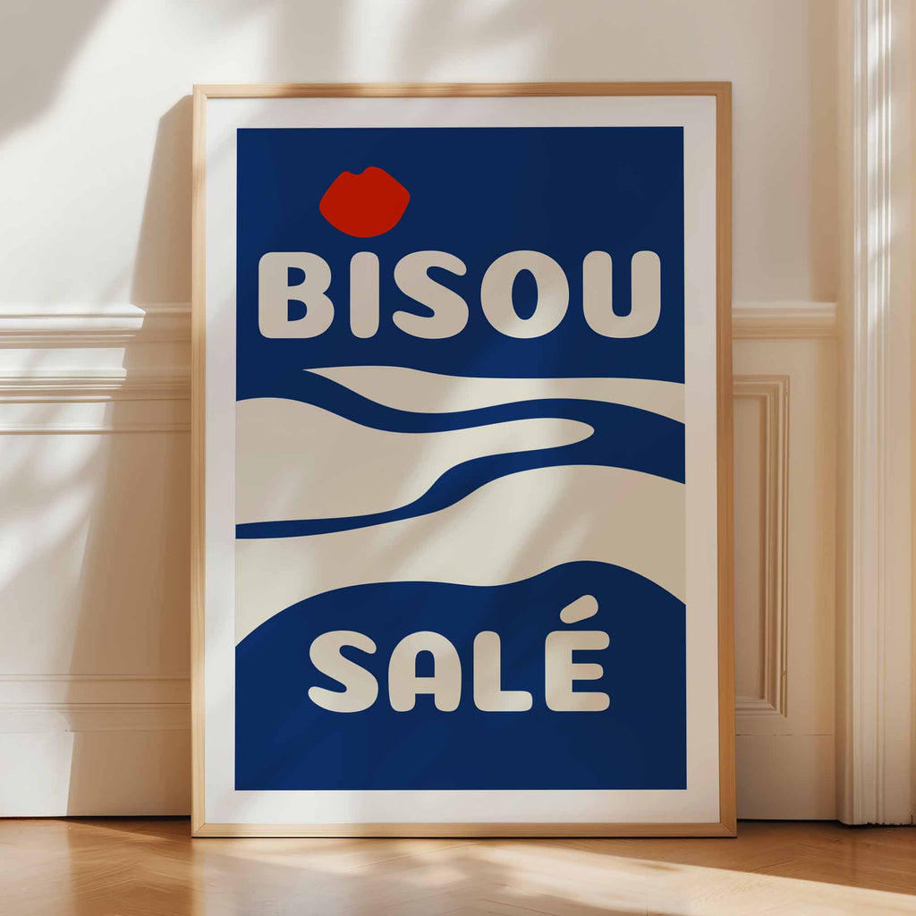Affiche Bisous Salé – Vagues abstraites
