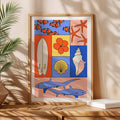 Affiche Océan – Illustration marine colorée
