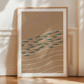 Affiche Poissons – Déco Marine aux Tons Beige